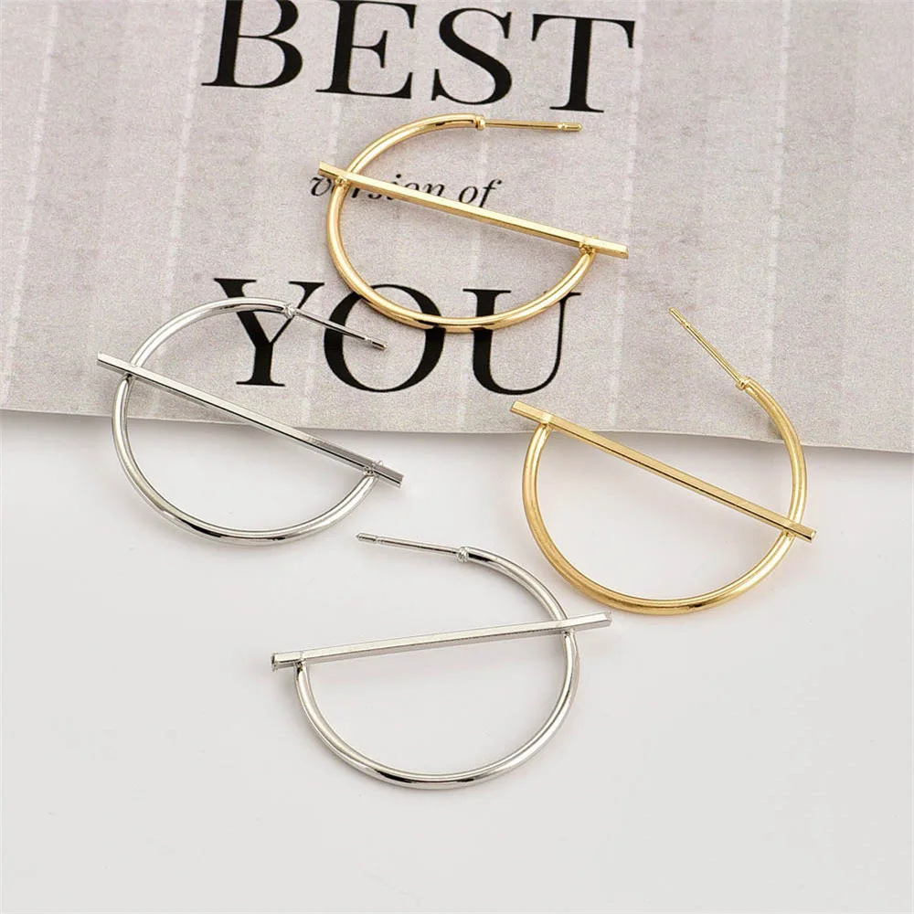 Женские асимметричные серьги-кольца VIVILADY Классические Вечерние серьги