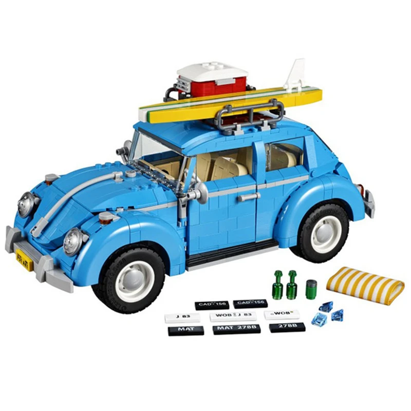 Создатель города Beetle Cooper MK VII T1 Camper Van Technic, строительные блоки, наборы, кирпичные модели, детские игрушки, детские классические друзья