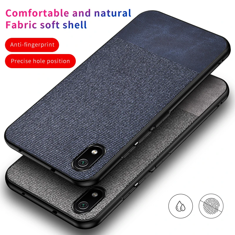 Чехол для Xiaomi redmi 7A тканевый силиконовый чехол-бампер из ТПУ жесткий