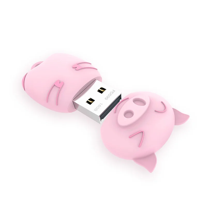Флэш накопитель USB2.0 16 ГБ 32 милый розовый синий стиль свинья для компьютера
