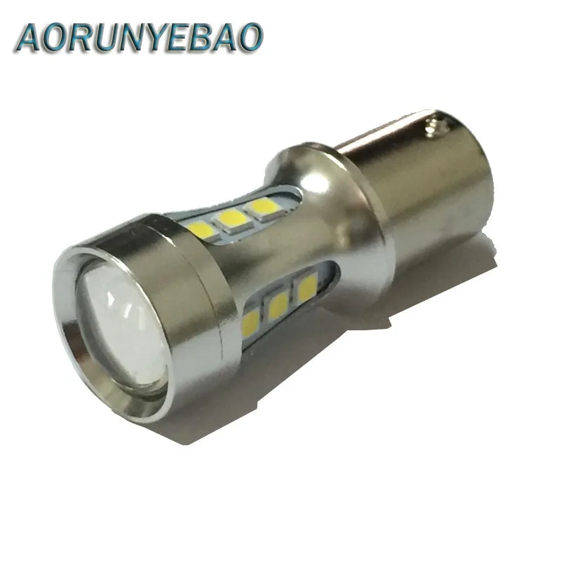 AORUNYEBAO 10 шт. 1156 LED BA15S P21W S25 18 led 3030 чипы 6000K белый красный желтый стоп сигнал задний