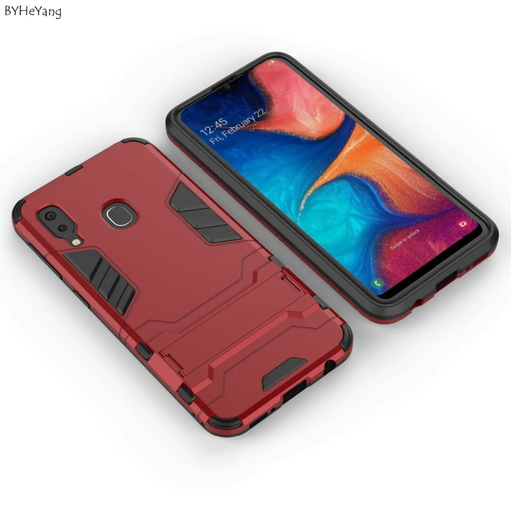 A20e Armor 2 in 1 Case For Samsung Galaxy A20E 2019 ShockProof Robot Kickstand Silicone Bumper A20 e Cover case |