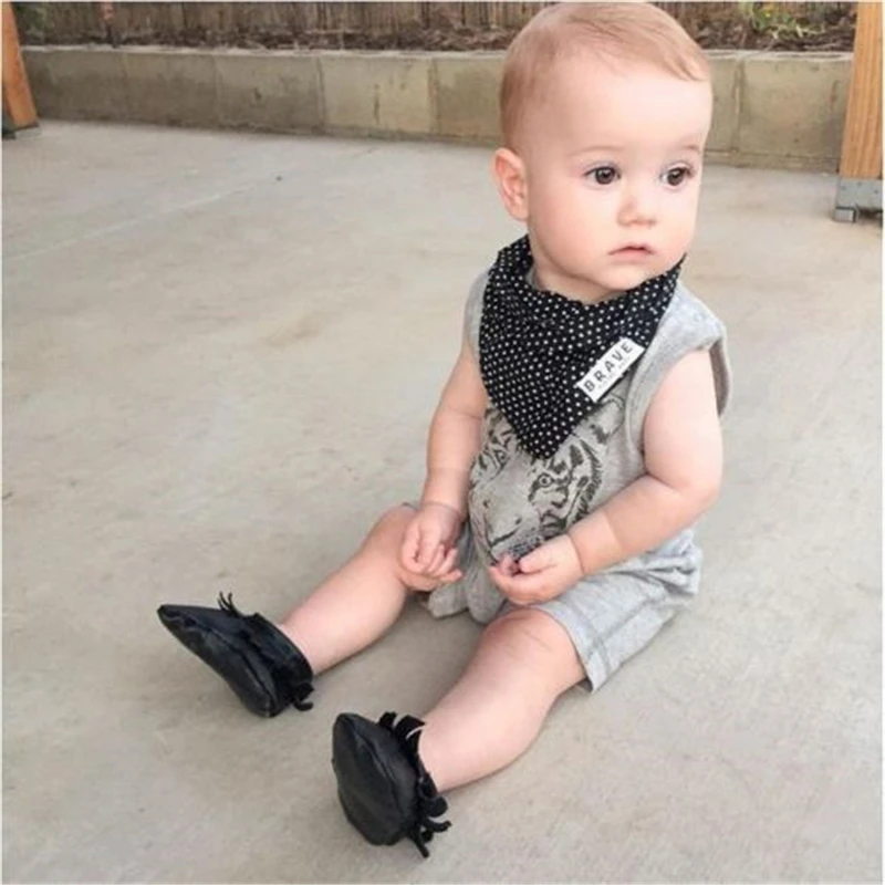 Infant Newborn Baby Boys Clothes Tiger Romper Jumpsuit Outfits 0-24M Sleeveless O-Neck Cartoon Animal Print |