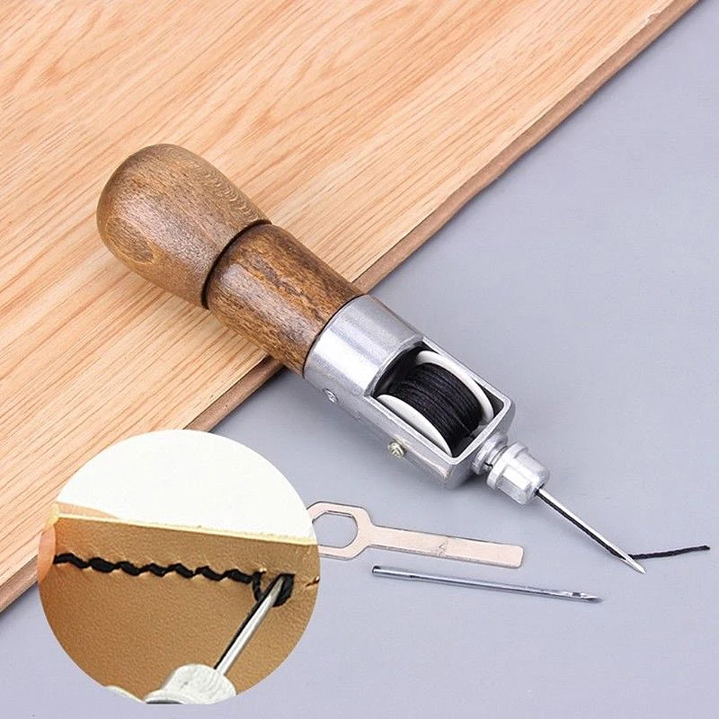DIY кожа швейный инструмент кожа ручная швейная машинка вощеная нить для кожи ремесло край ремень со строчкой полоски Shoemaker инструменты