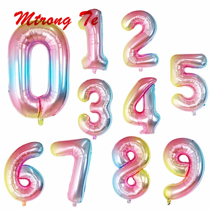 Шары воздушные градиентные из фольги 0-9 дюймов | Шарики и аксессуары