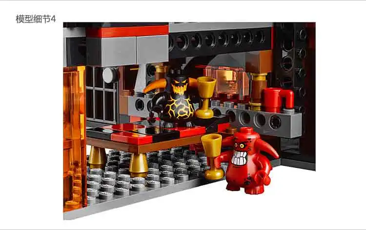 70323 Рыцари nexoe Bela 10521 1229 шт. Jestro Volcano Lair фигурка строительные блоки кирпичи игрушки