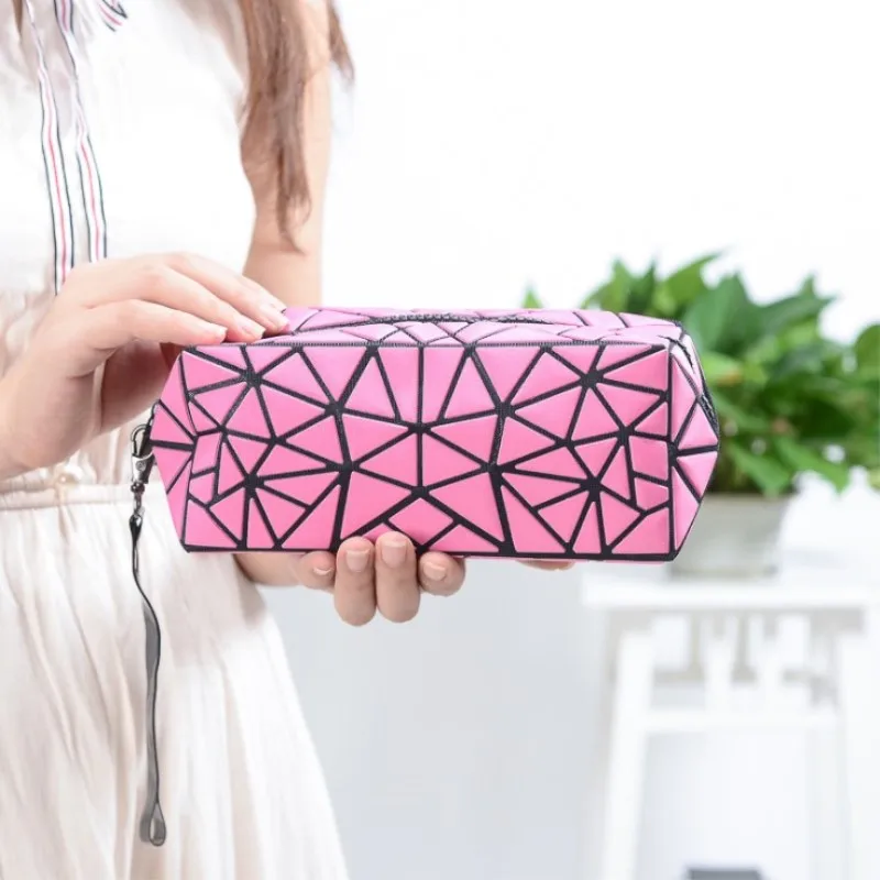 Дорожная косметичка геометрический складной Для женщин Макияж первой