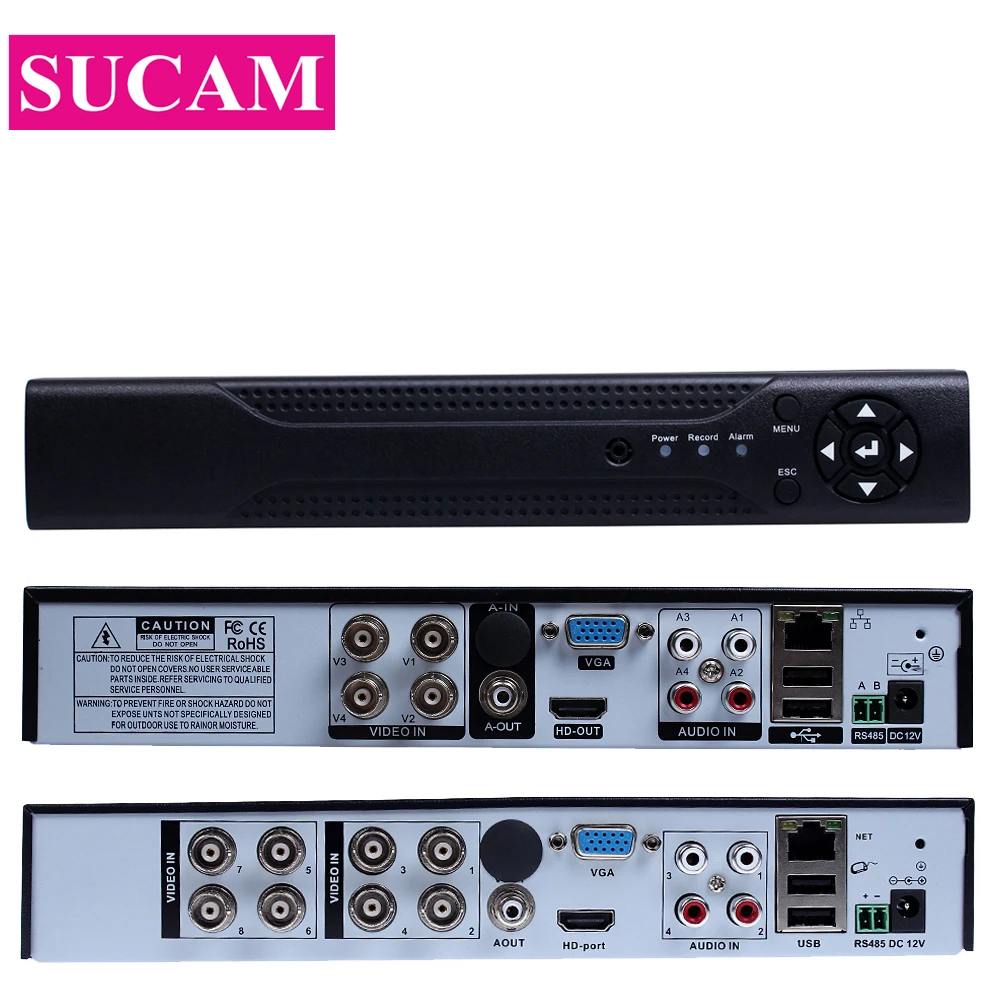 SUCAM 5 в 1 4CH 8CH 2MP DVR видеорекордер наблюдения за камера безопасности P2P H.264 1080 P Выход