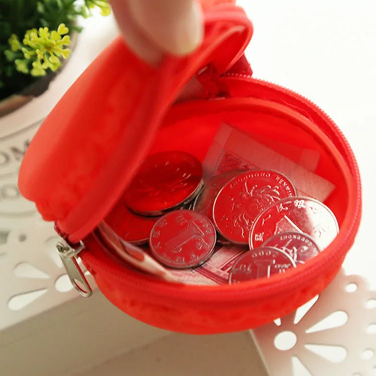Модный портативный мини-круглый силиконовый кошелек для монет сумка наушников