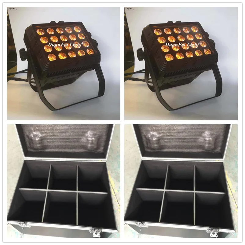 12lot/case 20x15w outdoor wash led par rgbwa dmx 512 stage spotlight waterproof dj with flycase | Лампы и освещение