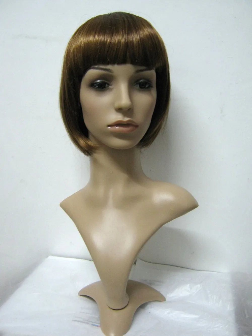 

Realistic Plastic Female Mannequin Dummy Head With Hair, D2-FIR,T6