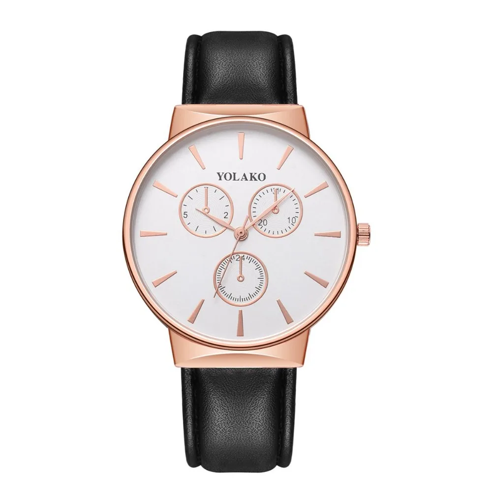 Мужские кварцевые часы классические спортивные унисекс с кожаным ремешком 2019 |