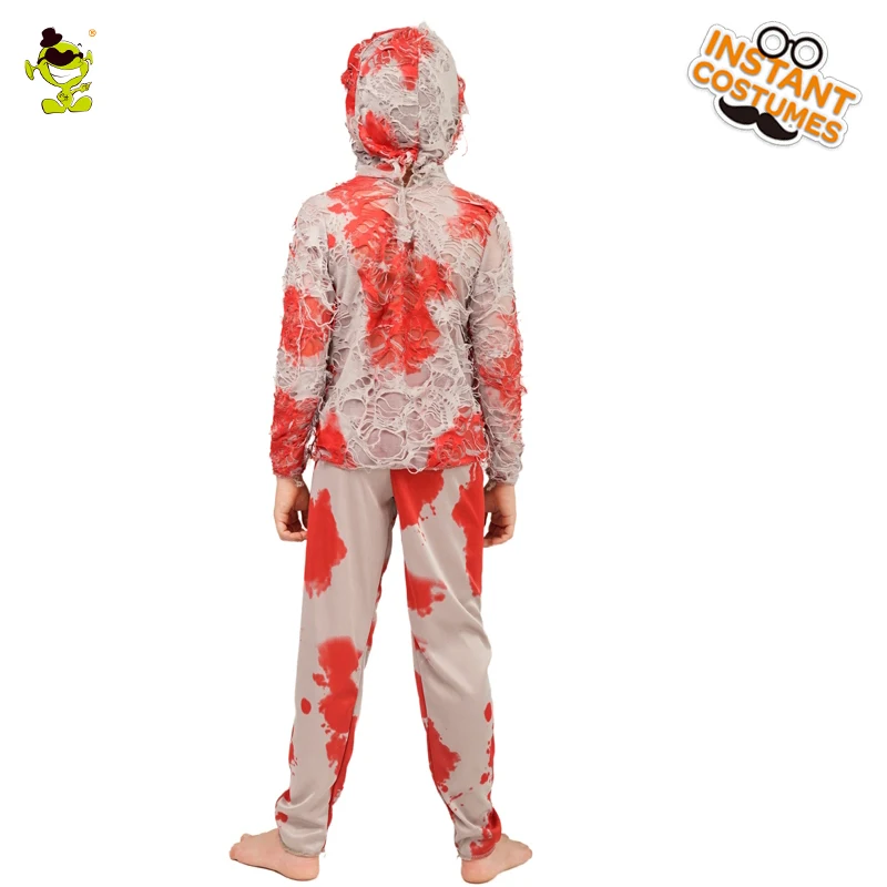 

Halloween Kids Zombie Party Costume Fancy Dress Scary Bloody Purim Party Cosplay Boy Zombie Costumes Suit