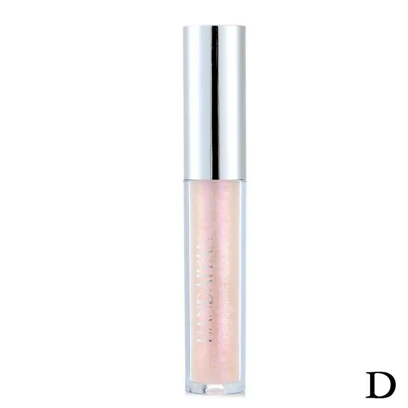 Оранжевый 1pcs Lip Gloss Laser Holographic Lip Tattoo Waterproof Lipstick Liquid Crystal Glow Makeup Jelly Pigment Glitter Lip Gloss - Цвет: Оранжевый