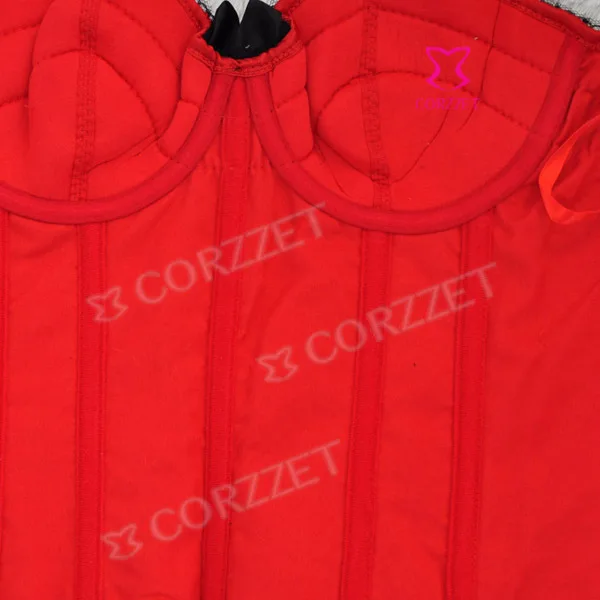 Красное и черное платье пачка с корсетом в викторианском стиле Верхняя одежда