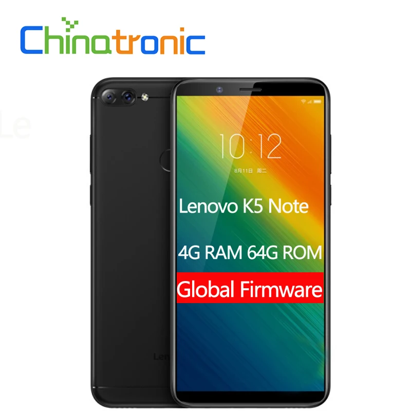 Мобильный телефон lenovo K5 Note L38012 4 ГБ 64 ZUI 3 9 4G FDD LTE 6 дюймов 18:9 1440x720 Восьмиядерный