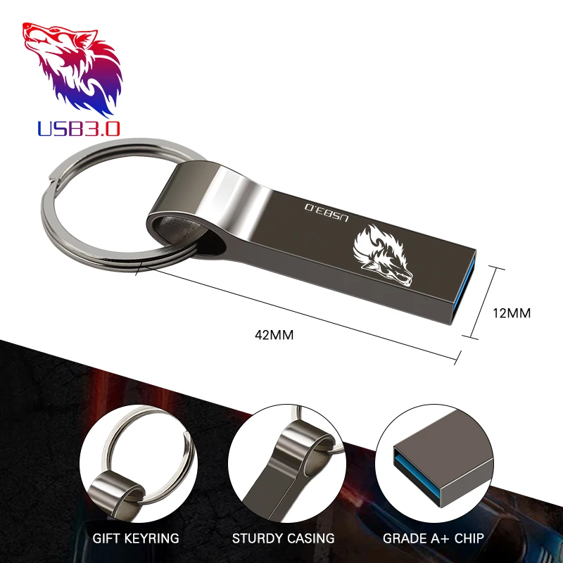 Бесплатная доставка usb 3 0 флеш накопитель 128 Гб 64 металлический USB брелок для