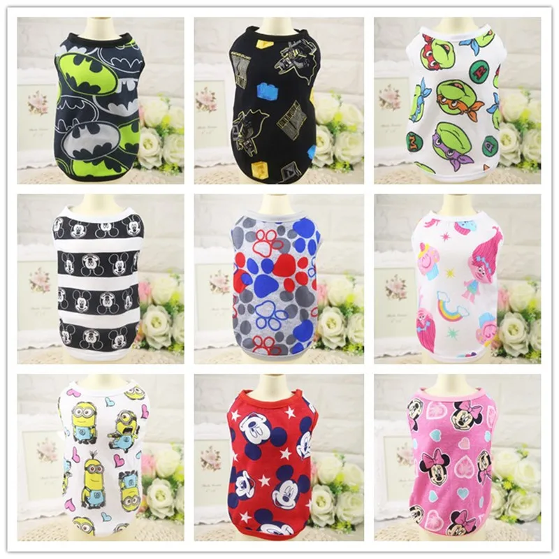 Новая мультяшная Красочная Одежда для домашних животных маленькая собака Кот