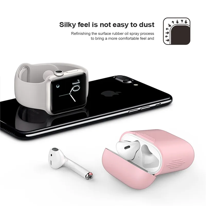 GXE Мягкий силиконовый чехол для Apple Airpods противоударный AirPods чехлы наушников