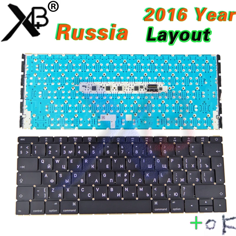 Клавиатура с подсветкой A1534 для ноутбука русская клавиатура RU + винты Macbook 12