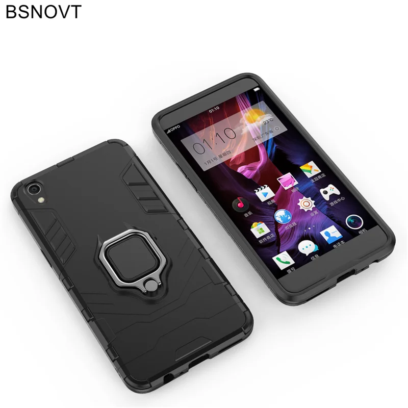 BSNOVT OPPO R9 Case Shockproof Cover Finger Ring Magnetic Holder Soft TPU Back For F1 Plus Bumper 5.5&quot |