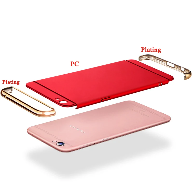 Роскошные Чехлы с покрытием чехол для OPPO F1S F5 F7 Алюминиевый металлический бампер