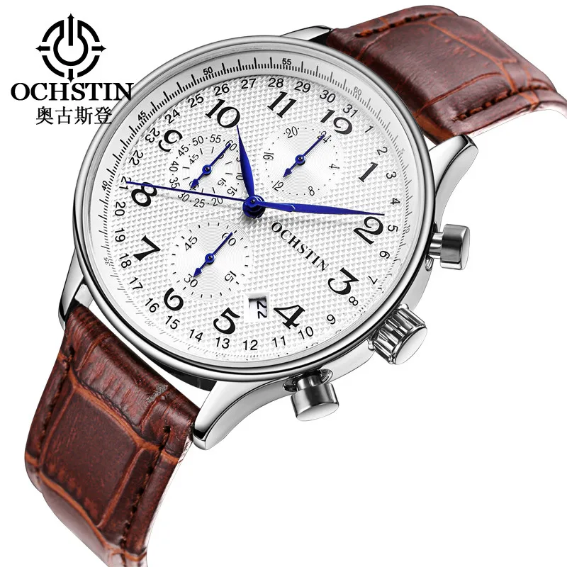 Часы мужские кварцевые в стиле милитари с хронографом|clock brand|clocks maleclock men military |