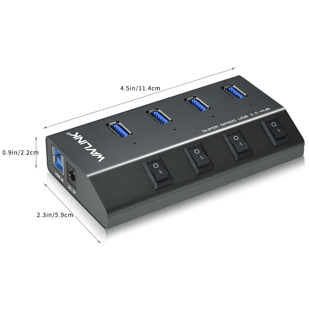 Высокоскоростной разветвитель Wavlink usb хаб 3 0 с 4/7 портами Micro USB переключателем