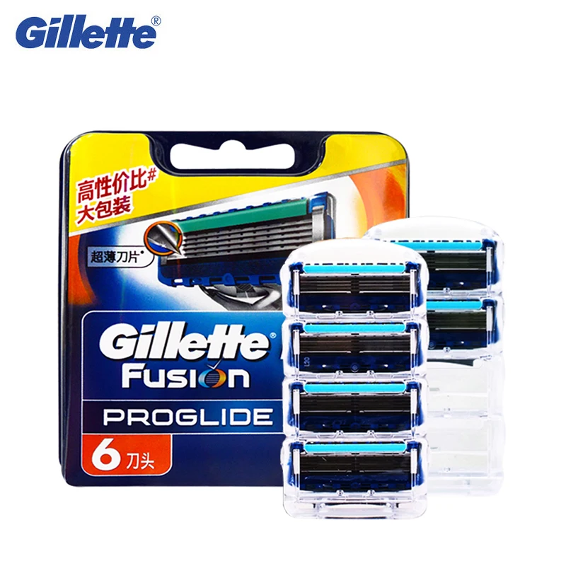 

Gillette Fusion Proglide Razor Blades Ultra Thin Sharp Shaving Blades For Men Face Hair care Brand Shaver Cutting Blades 6Pcs