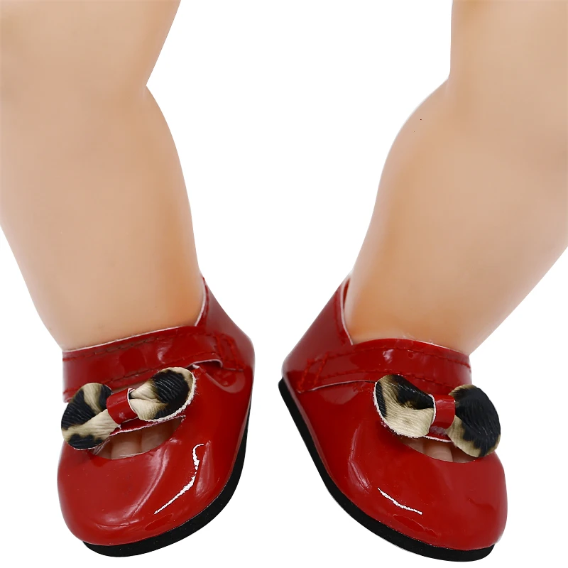 

Doll Shoes Bow Princess Shoes Dance Shoes Fit 43cm Baby Doll and 18 inch Girl Doll 662