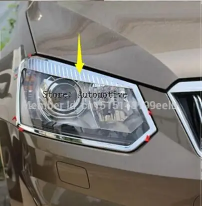 2 шт. хромированная крышка передней фары ABS для Skoda Yeti 2013 2014 2015|yeti|yeti skoda |