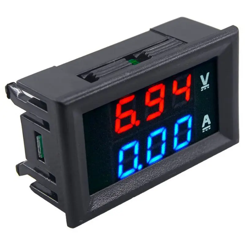 48 * 29 22 mm Panel Mounted DC Digital Voltmeter Ammeter Dual Display Voltage 100 V 10 A Drop Shopping | Инструменты