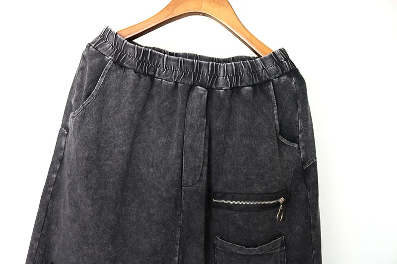 PRBYLDX Модные женские шаровары панк Рок Calca Feminina широкие брюки Pantalon Femme женская