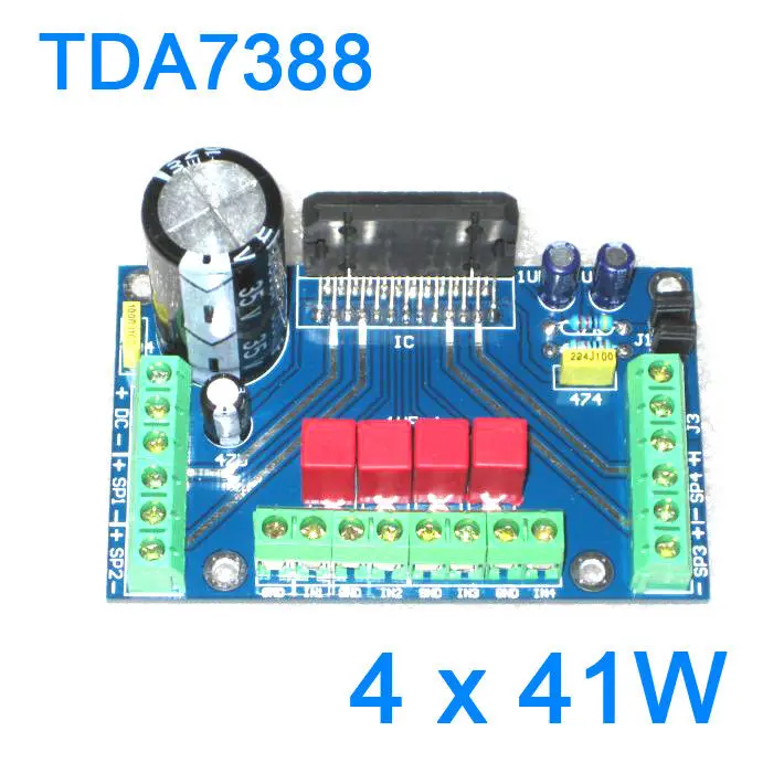 TDA7388 41 Вт + 4 канальный аудио усилитель мощности плата BTL для 12 В автомобиля Amp