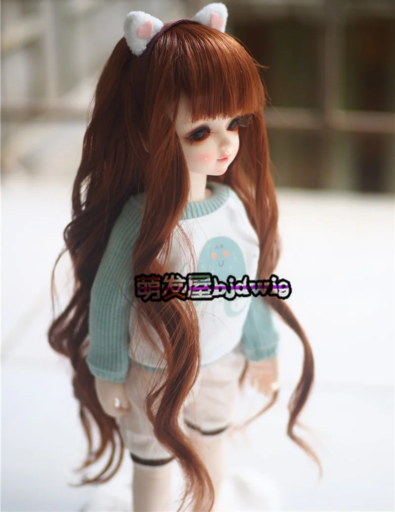 1/3 1/4 1/6 Bjd SD парик для куклы модные длинные коричневые волнистые волосы шарнирной |