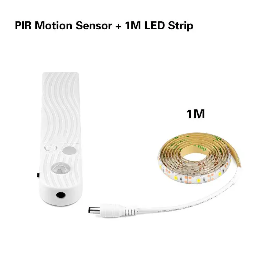 LED Strip 1 Meter 5 в Гибкая светодиодная Светодиодная лента для шкафа 1 м 2 м 3 м барная лампа 98 мм 190 мм 6/10 светодиодов клейкая лента гардероб для кухонного освещения - Цвет: LED Strip 1 Meter