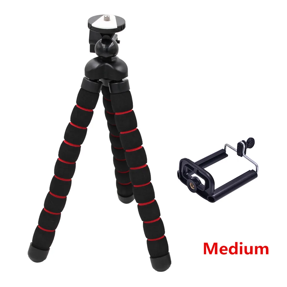 Мини камера Осьминог губка Средний Gorillapod штатив аксессуары Tripe Универсальный держатель кронштейн Телефон Зажим для Go Pro Hero 5 4 3 - Цвет: Tripod clip