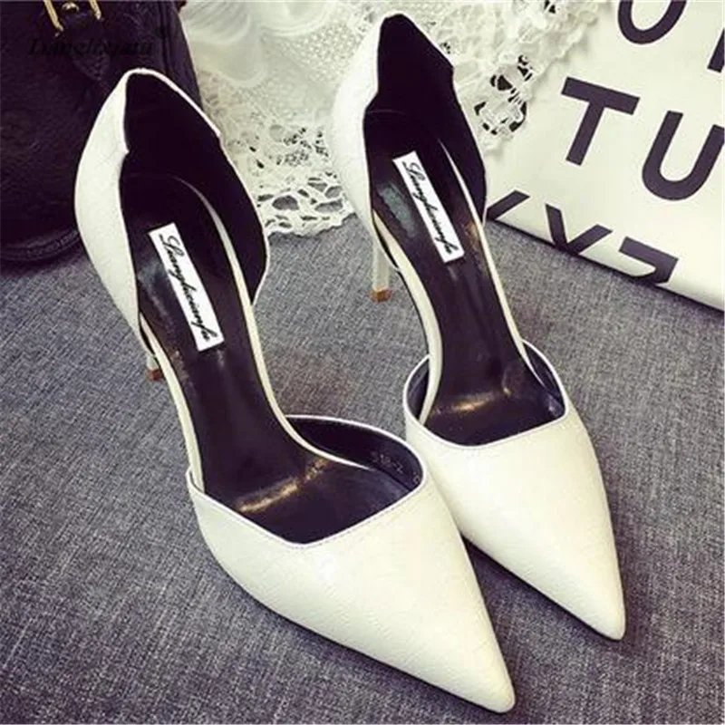 Женские босоножки на шпильке LLXF летние тонком высоком каблуке 9 см туфли-лодочки