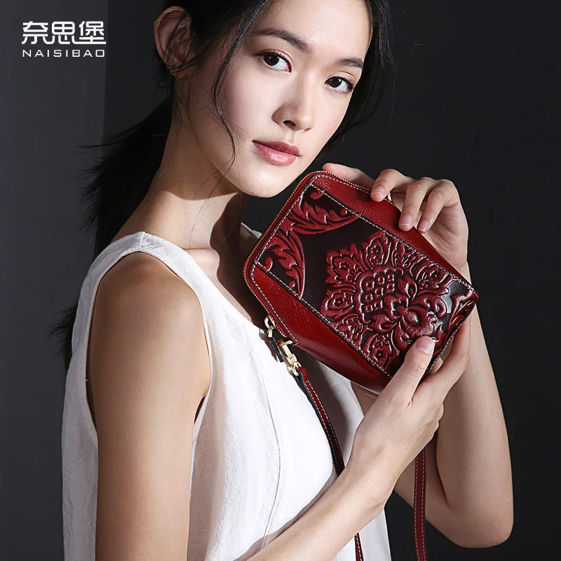 Высококачественная натуральная кожа леди сумка люксовый бренд мини-кошелек для