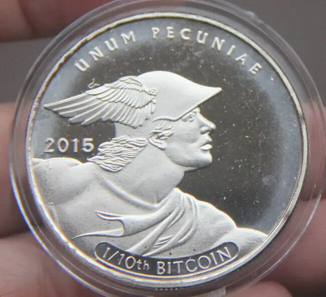 40 мм 0 1 Биткоин Титан LITECOIN Серебряный посеребренный сувенир медаль|medal|medals silver |