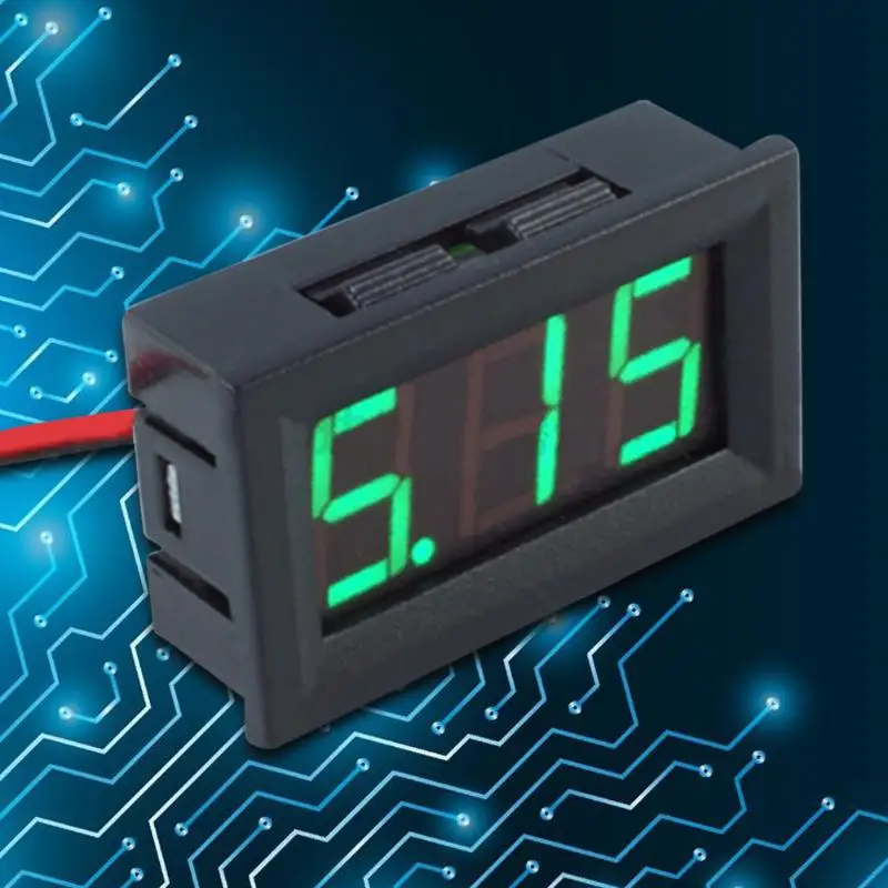 Portable Mini DC 4.5 30V LED Digital Voltmeter Two wire Display Volt Ammeters Detector Tester Indicator 0.56 inch|Измерители
