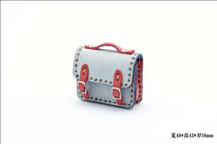 Поделки из кожи мини сумка маленький портфель кулон вышивка шаблон ПВХ шаблон