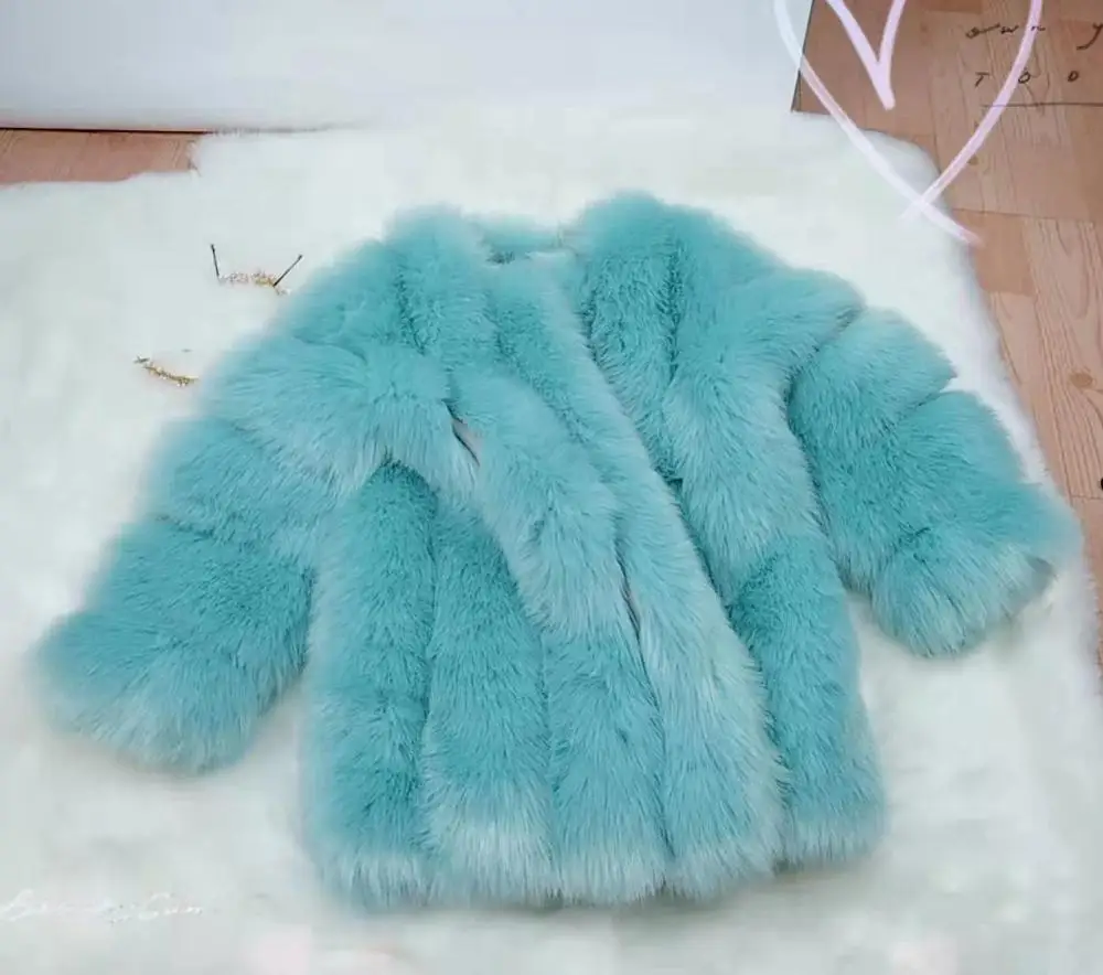 Модное женское плотное меховое пальто для мамы и дочки куртка из лисьего меха с длинными рукавами костюм лисы горячая распродажа большой размер 4XL искусственный мех