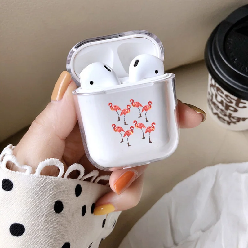 Чехол для Apple airpods чехол с мультяшным фламинго КАКТУСОМ беспроводных Bluetooth