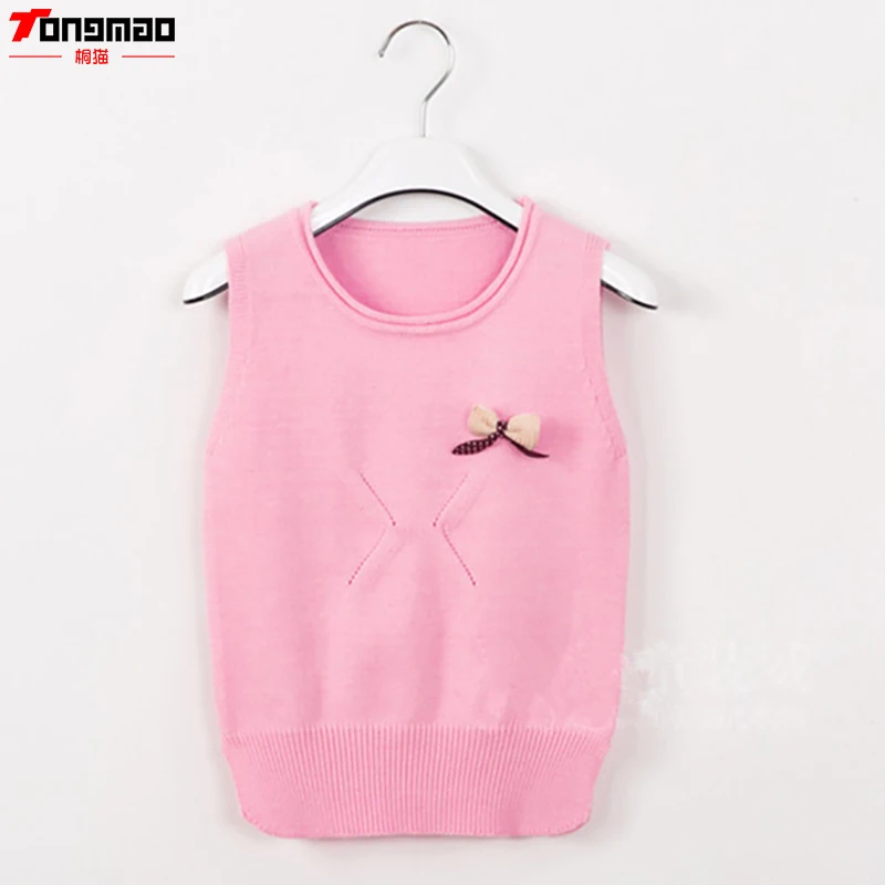 

Spring And Autumn New Children Girls Sweaters Casual O-neck Wool Knitted Clothes Warm Cashmere Pullovers Vest Kids Clothing