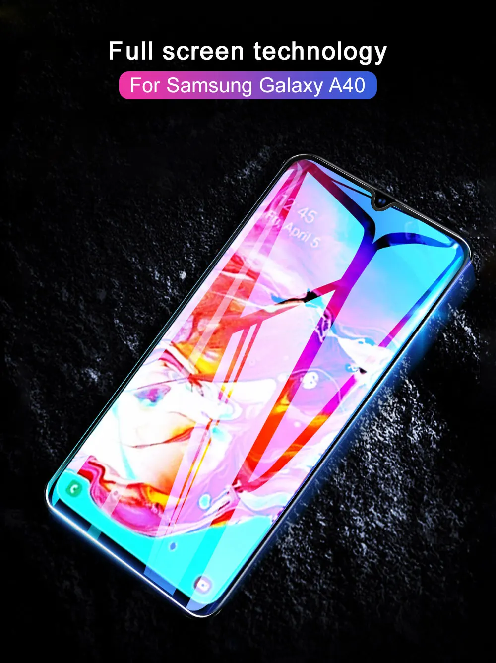Hacrin стекло для samsung Galaxy A40 Закаленное стекло протектор экрана 9H защитное Переднее стекло для samsung A40 A 40