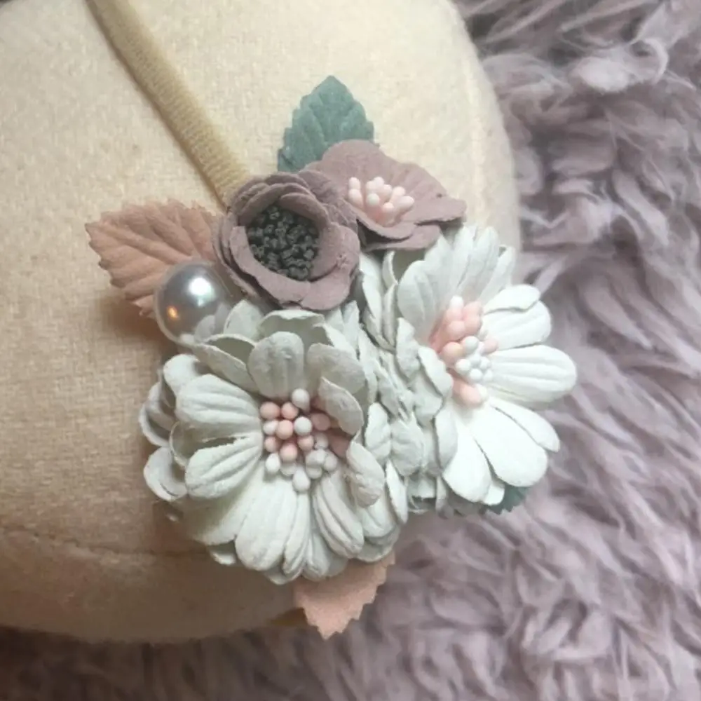 1PC Baby Girl Flower Nylon Headband Soft Stretchy Headbands for Girls Vintage Floral Bows Kids Hair Accessories | Детская одежда и