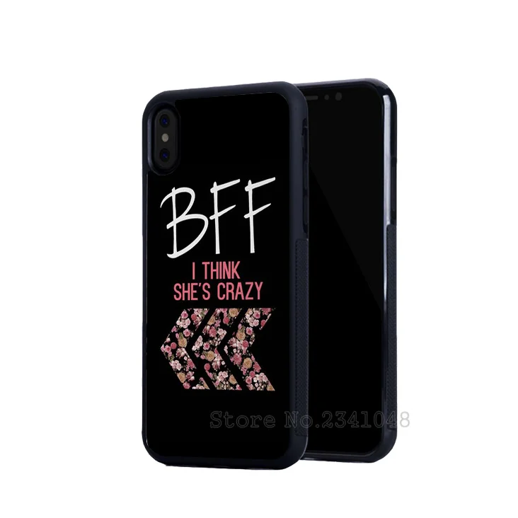 Силиконовые мягкие чехлы BFF с надписью best friends i am crazy foreve для телефонов iPhone 5s se 6 6s