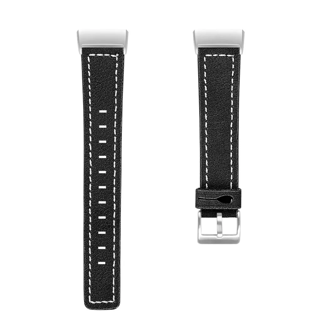 Black Ремешок-Браслет для fitbit Smartwatch, мягкий ремешок, заменяет мужские Т-образные кожаные часы, ремешок на запястье для Fitbit Charge 3, часы для женщин и мужчин - Цвет: Black