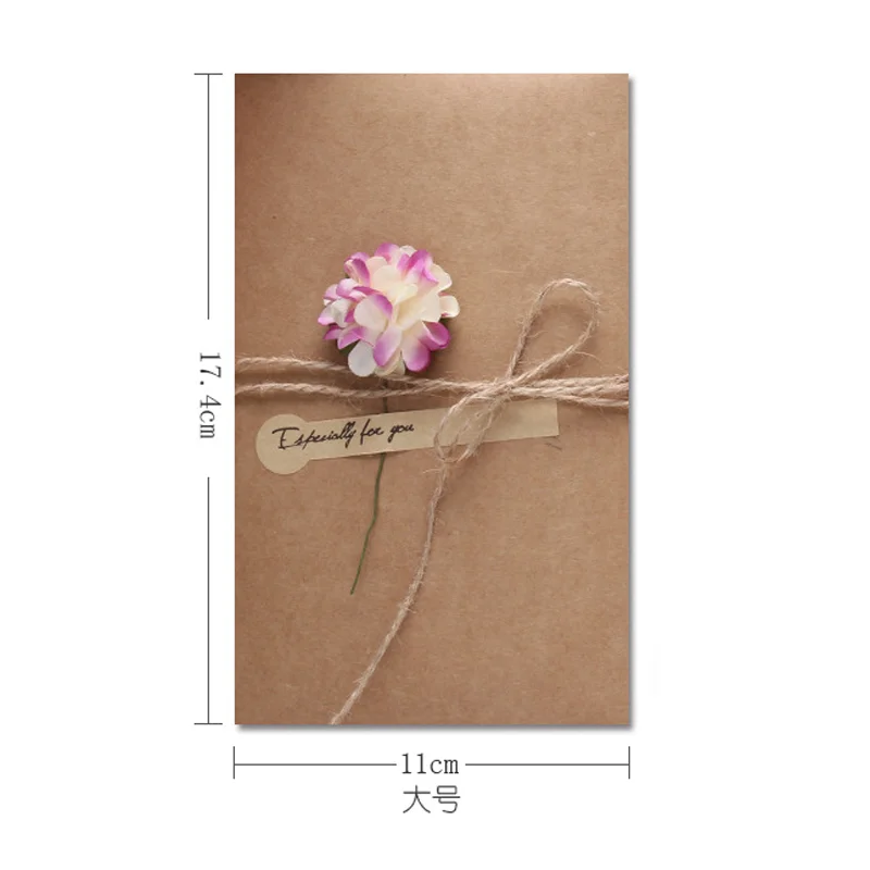 6 шт./лот сделай сам приглашение из крафт бумаги поздравительная открытка с